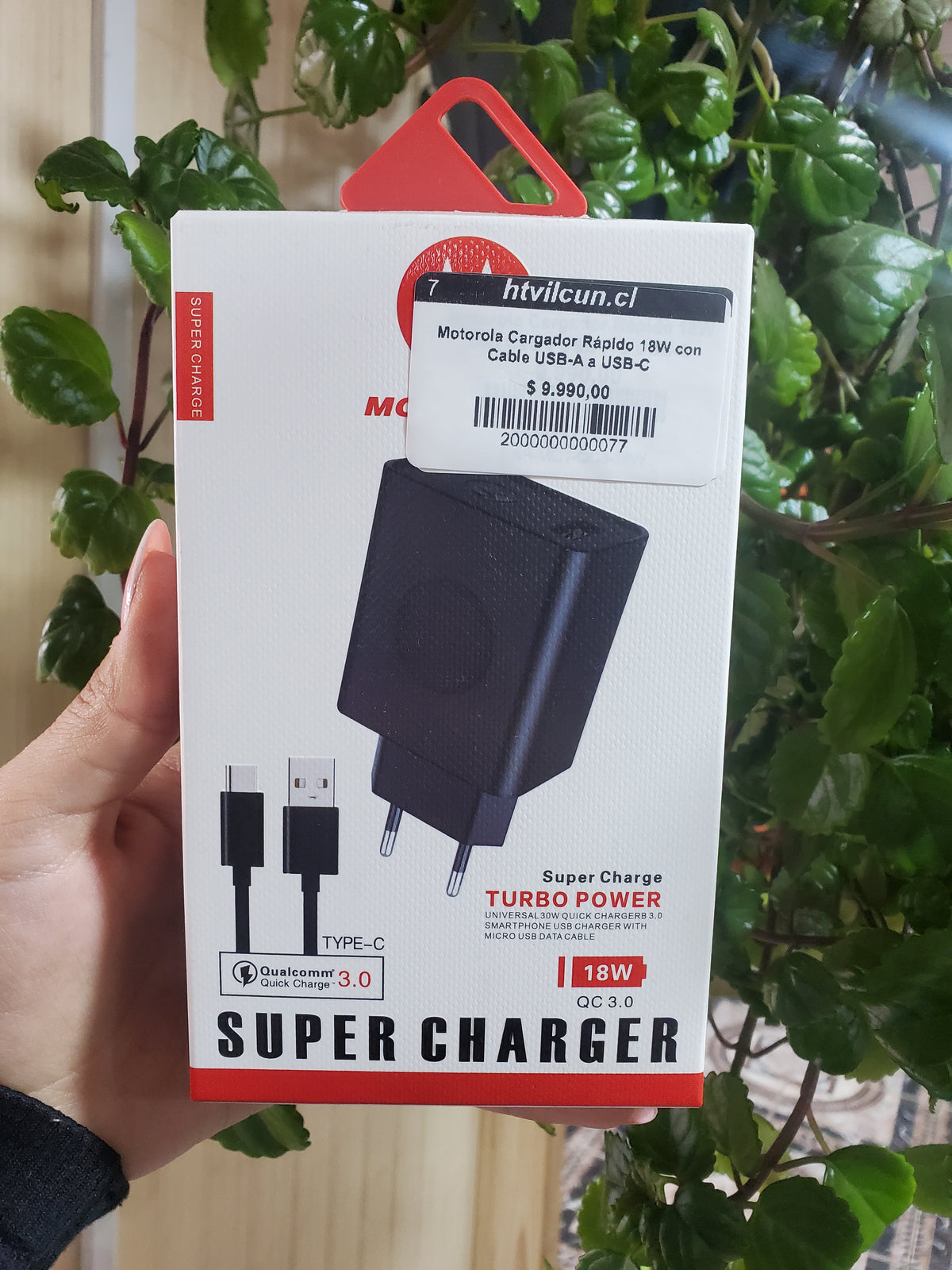 Motorola Cargador Rápido 18W con Cable USB-A a USB-C