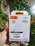 JOKADE Cargador Rápido 45W con Cable USB-C a USB-C