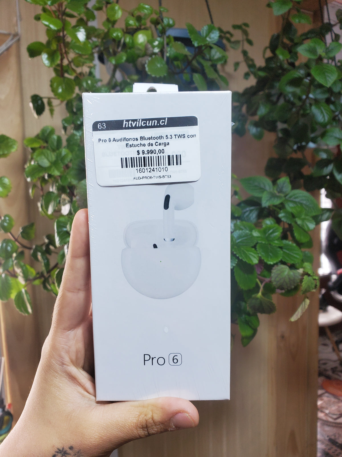 Pro 6 Audífonos Bluetooth 5.3 TWS con Estuche de Carga