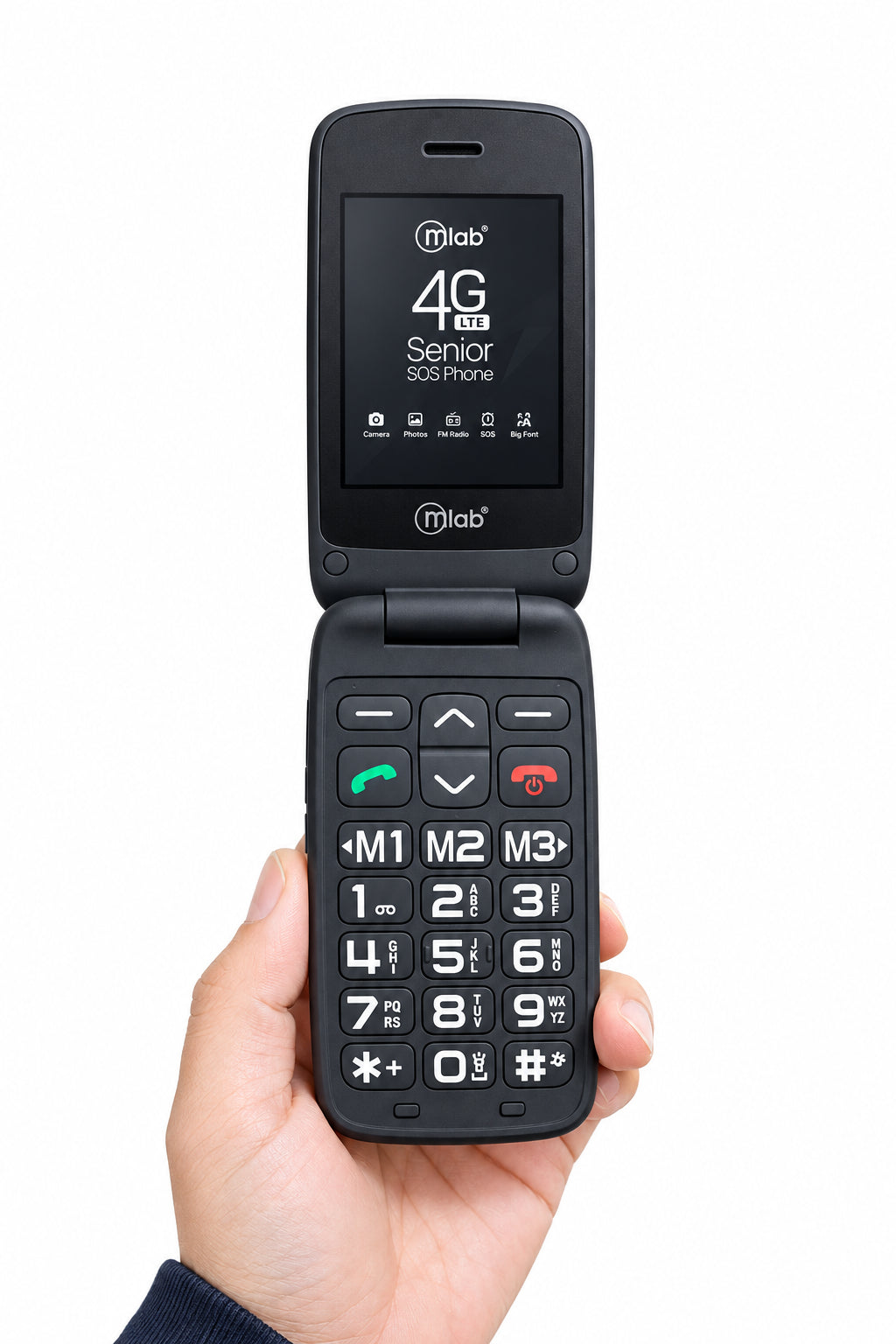 MLAB Senior Phone 9204 4G LTE Shell SOS Negro