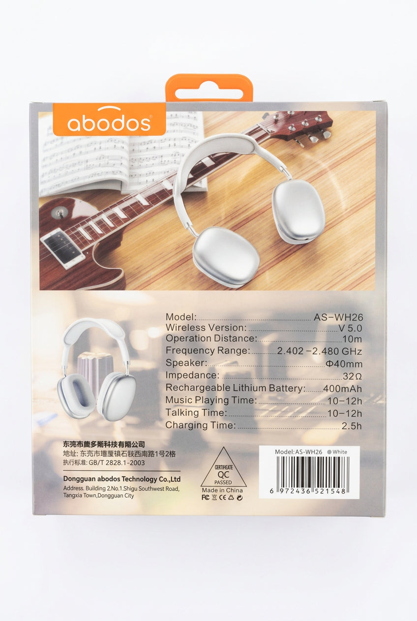 Abodos Audífonos Inalámbricos Over-Ear Super Bass AS-WH26