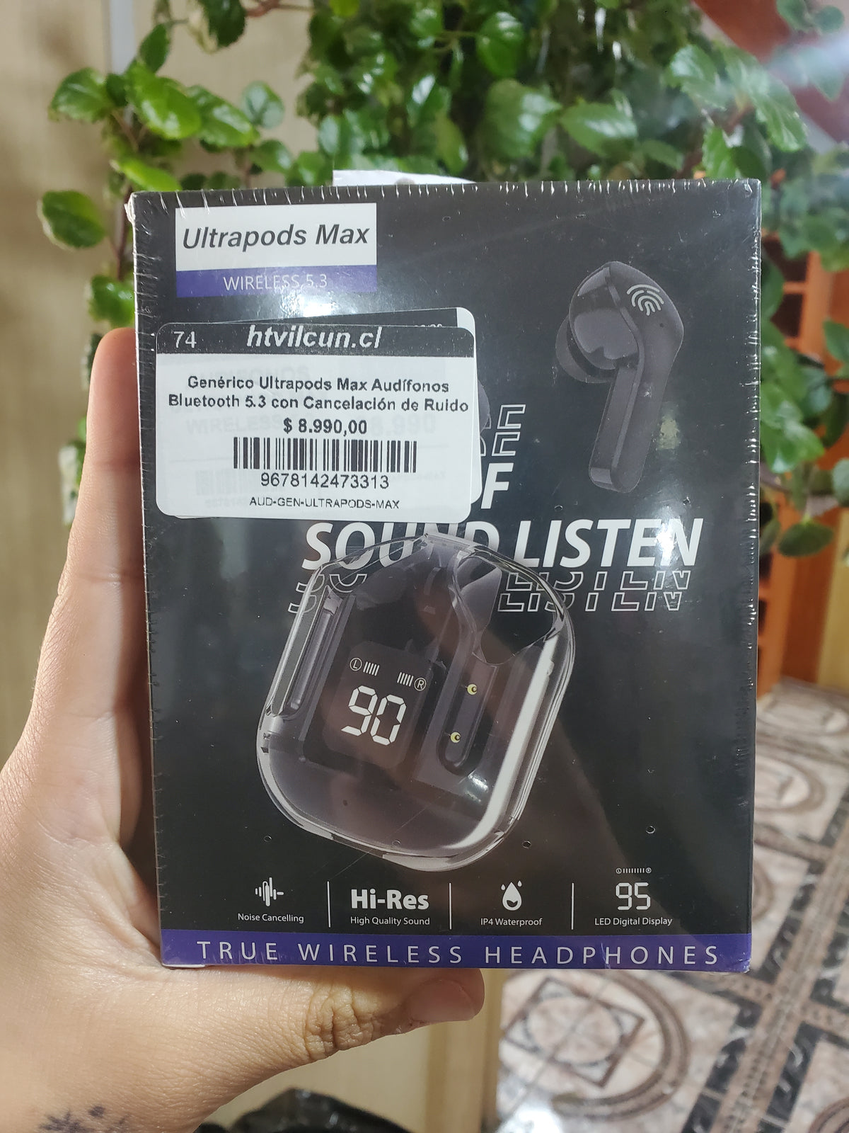 Genérico Ultrapods Max Audífonos Bluetooth 5.3 con Cancelación de Ruido
