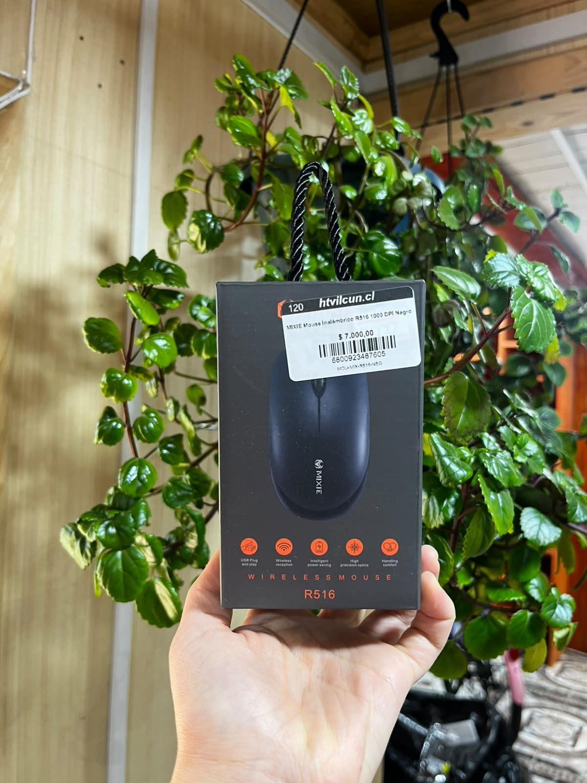 MIXIE Mouse Inalámbrico R516 1000 DPI Negro