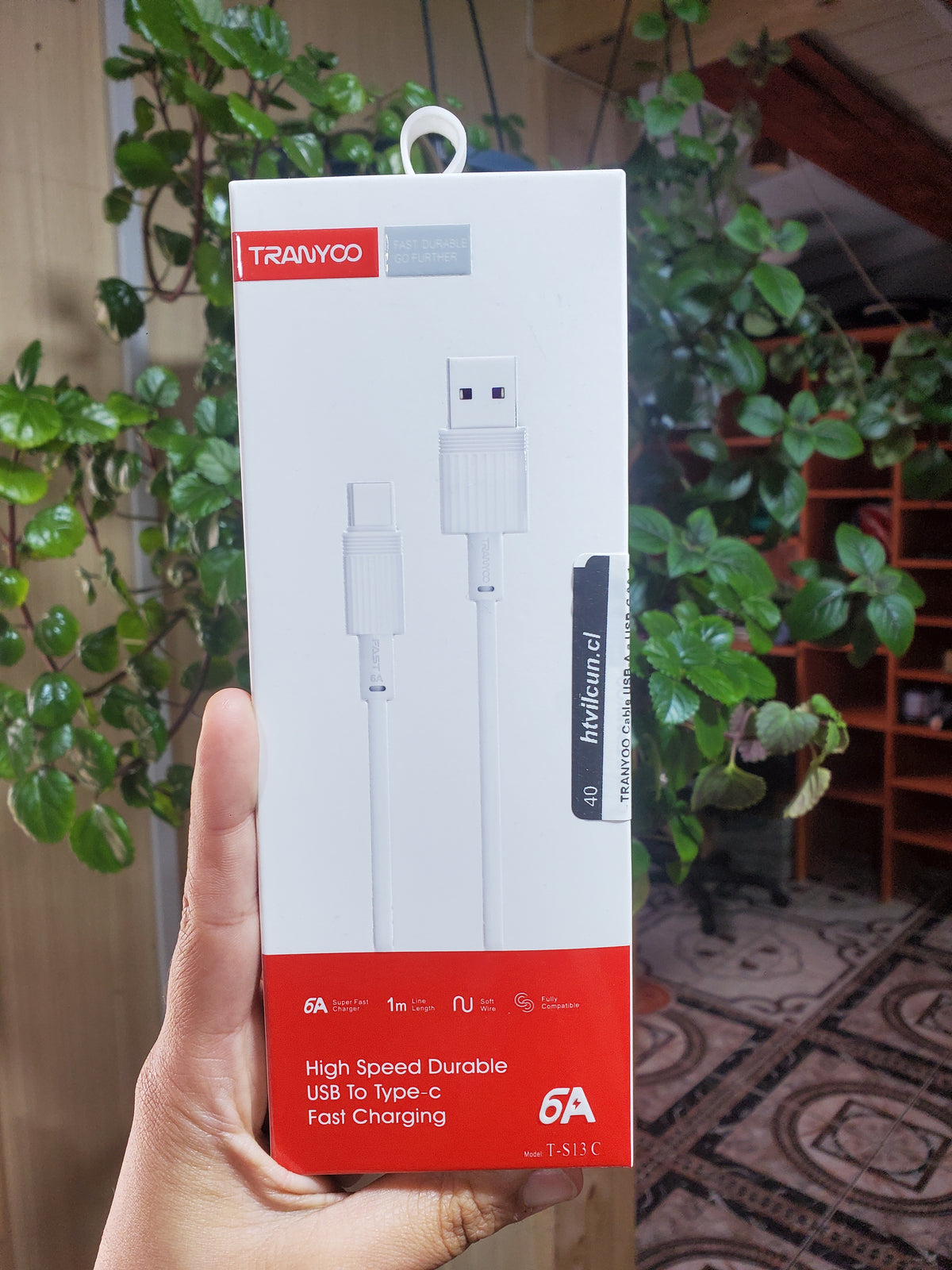 TRANYOO Cable USB-A a USB-C 6A 1 metro