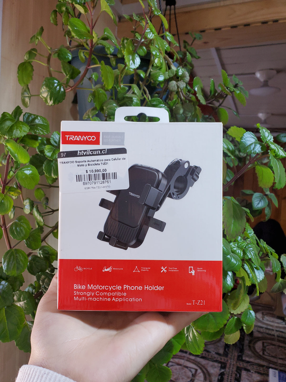 TRANYOO Soporte Automático para Celular de Moto y Bicicleta T-Z21