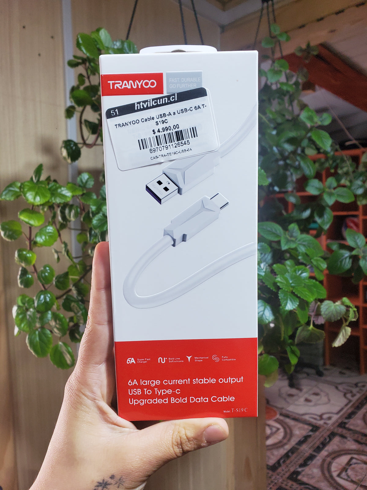 TRANYOO Cable USB-A a USB-C 6A T-S19C