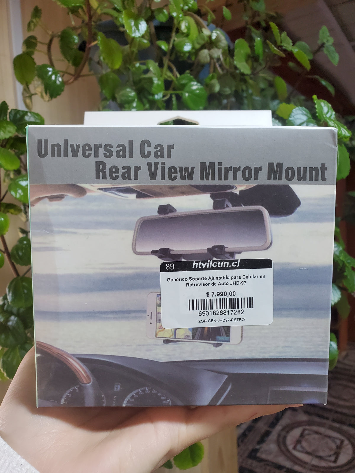Genérico Soporte Ajustable para Celular en Retrovisor de Auto JHD-97