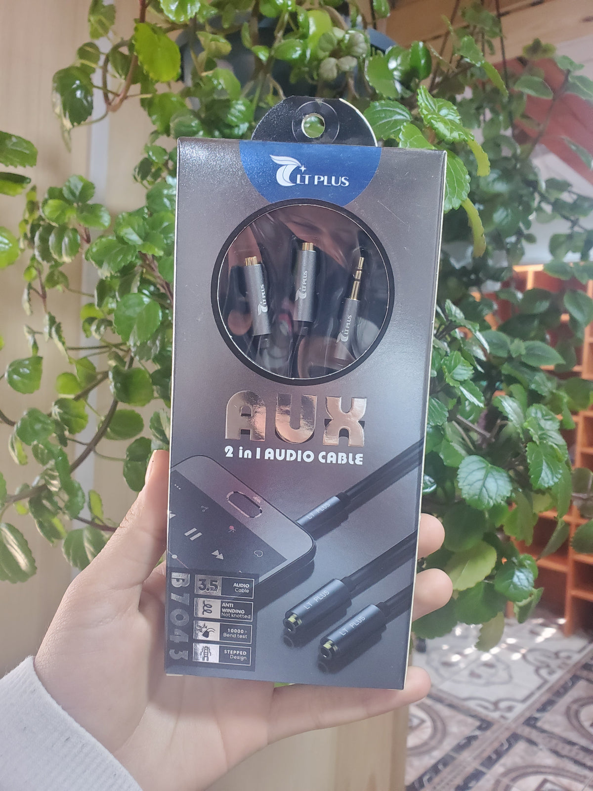 LIT PLUS Cable de Audio AUX 2 en 1 3.5 mm