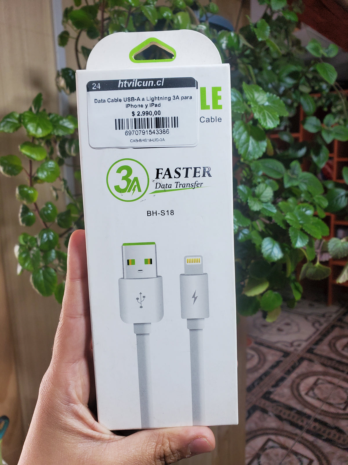 Data Cable USB-A a Lightning 3A para iPhone y iPad