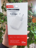TRANYOO Cargador Rápido 20W con Puerto USB-C Blanco