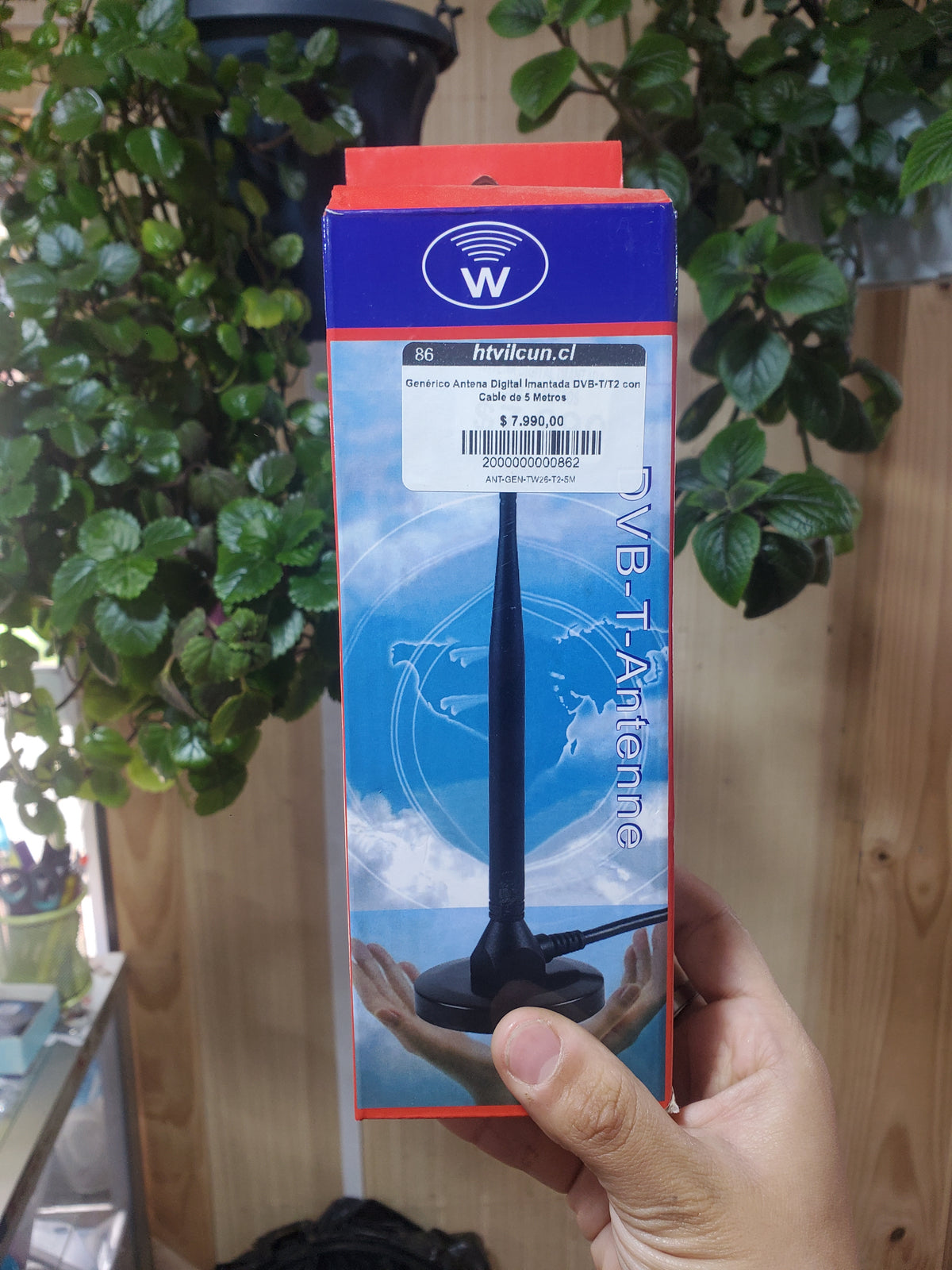 Genérico Antena Digital Imantada DVB-T/T2 con Cable de 5 Metros