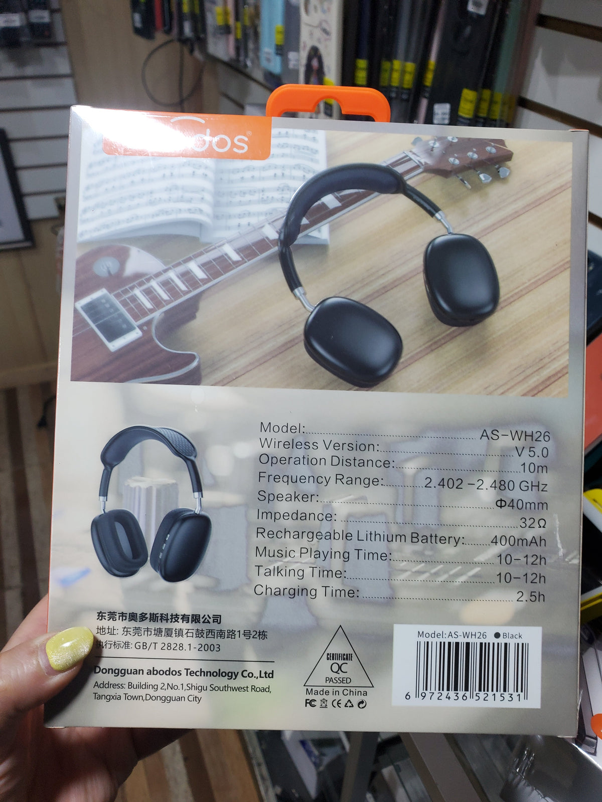 Abodos Audífonos Inalámbricos Over-Ear Super Bass AS-WH26