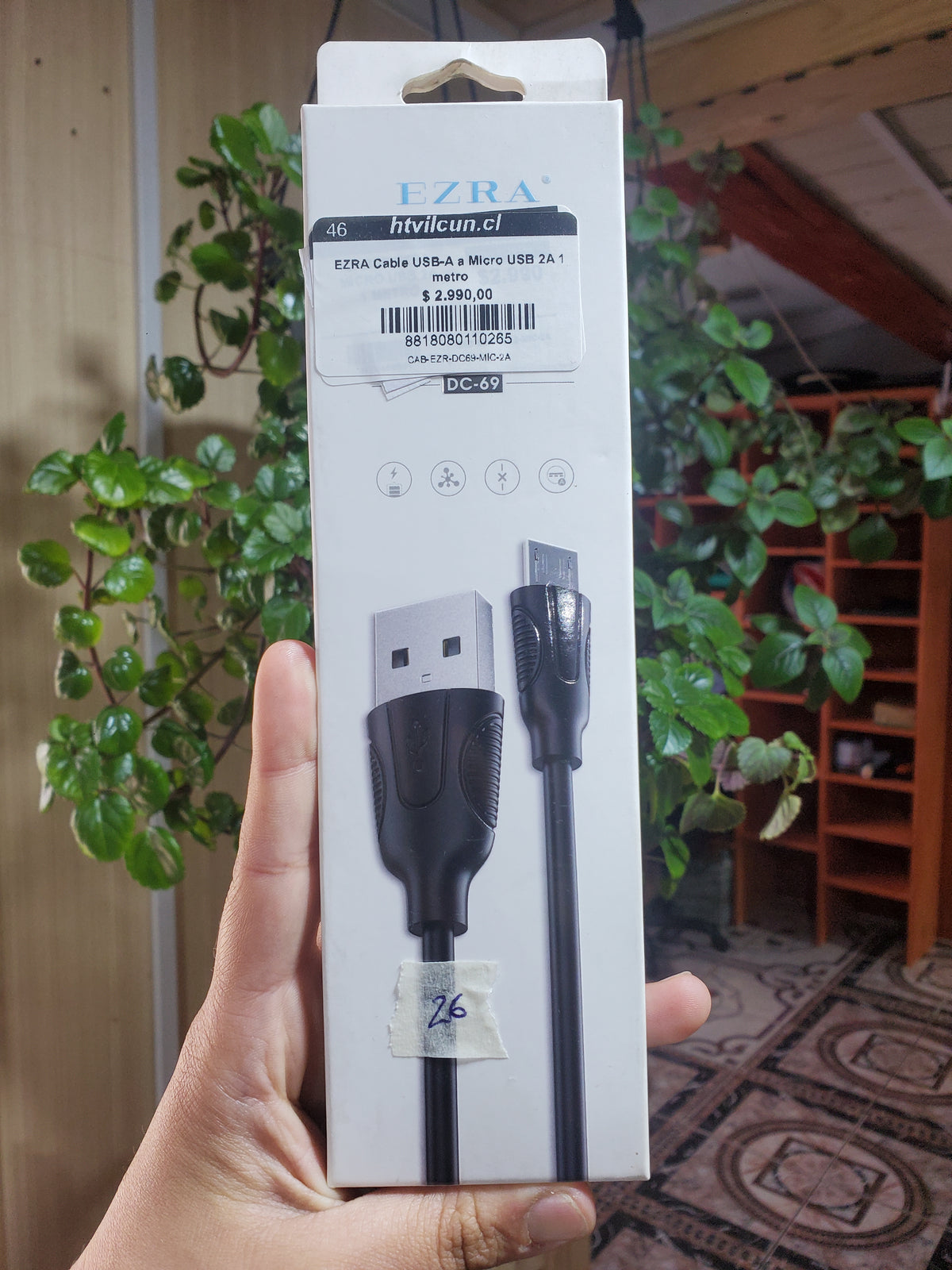 EZRA Cable USB-A a Micro USB 2A 1 metro