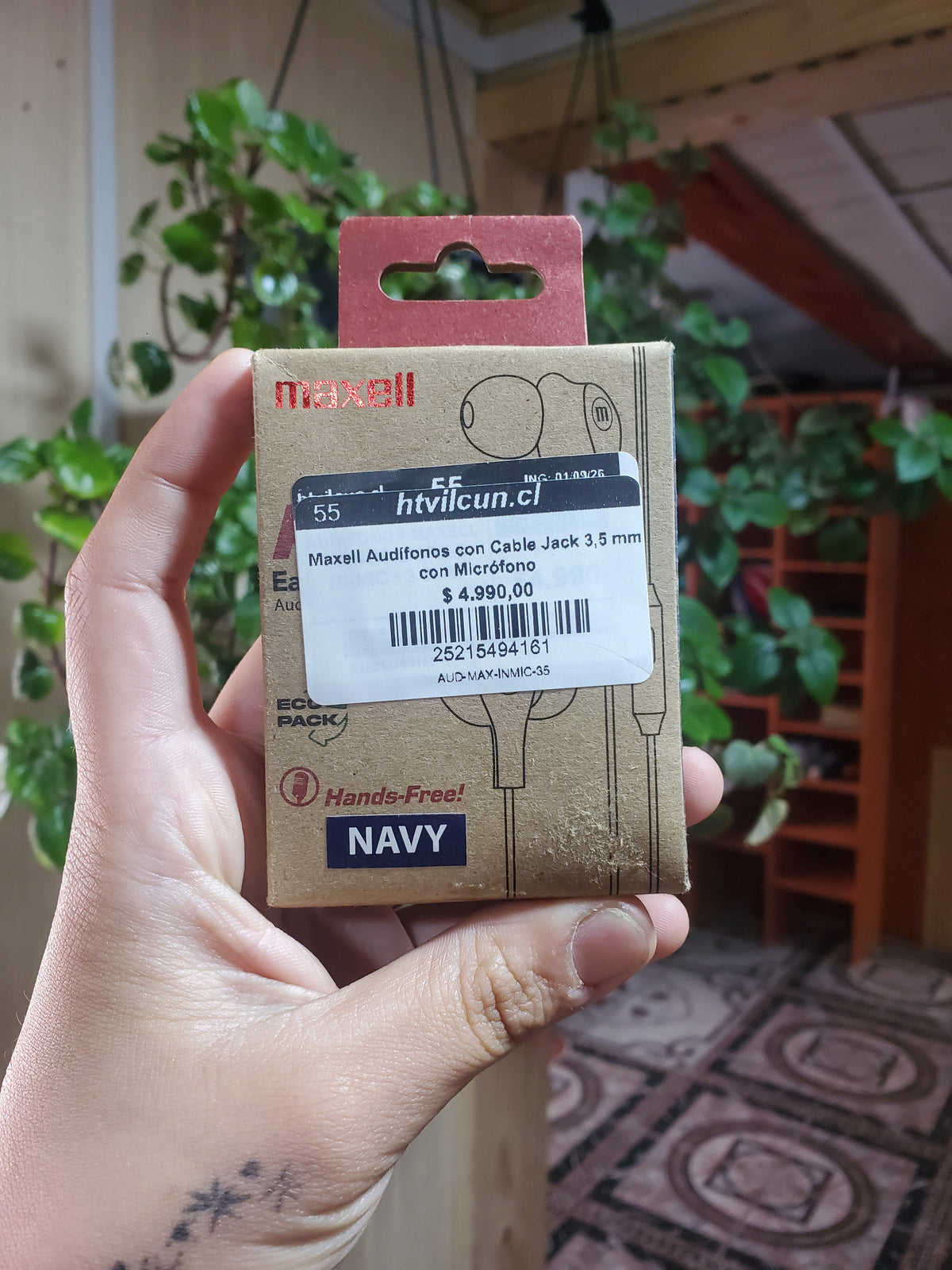 Maxell Audífonos con Cable Jack 3,5 mm con Micrófono