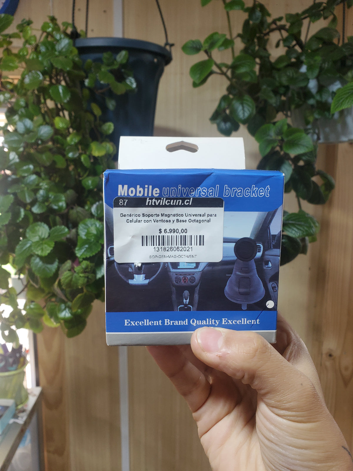 Genérico Soporte Magnético Universal para Celular con Ventosa y Base Octagonal