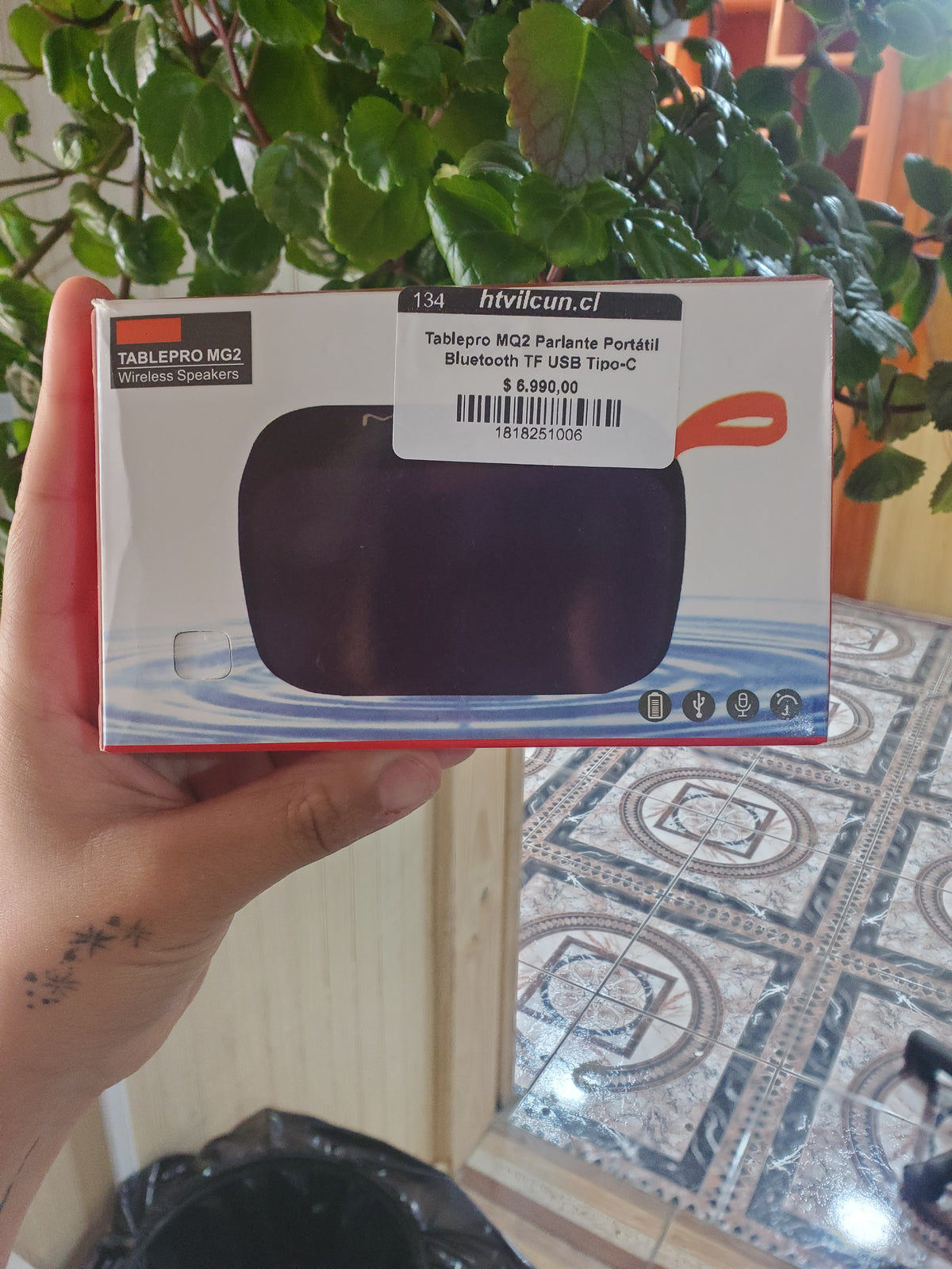 Tablepro MQ2 Parlante Portátil Bluetooth TF USB Tipo-C