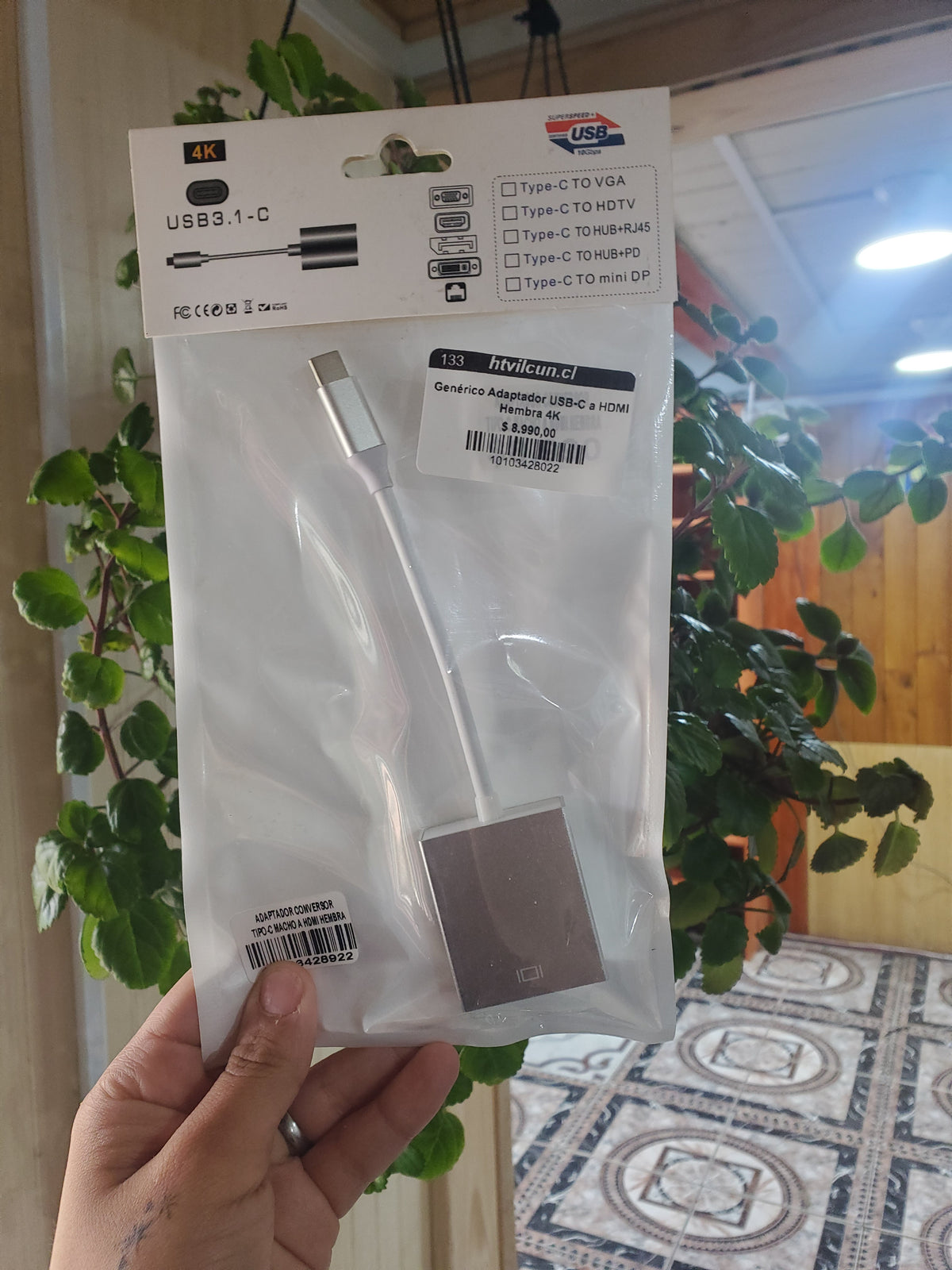 Genérico Adaptador USB-C a HDMI Hembra 4K